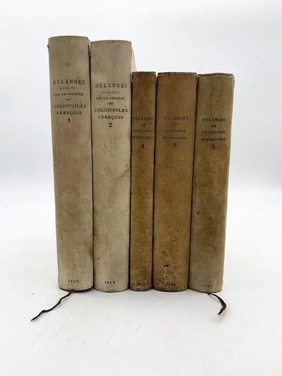 null Lot of 5 volumes Sociéte des bibliophiles français

Melanges de litterature...