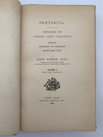 null Batch of 2 volumes 

RUSKIN, John

Praeterita: Outlines of Scenes and Thought...
