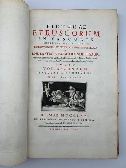 null PASSERI, Giovanni Battista, - Picturae Etruscorum in vasculis: nunc primum in...