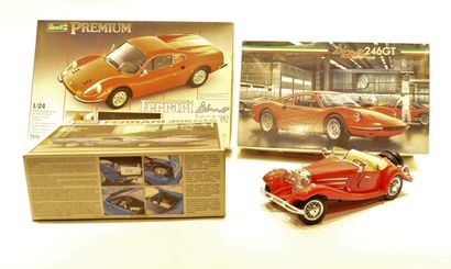 null (4) automobiles

- 3 kits of FERRARI (Revell F Dino 246 GT, Ferrari 308 GT)...