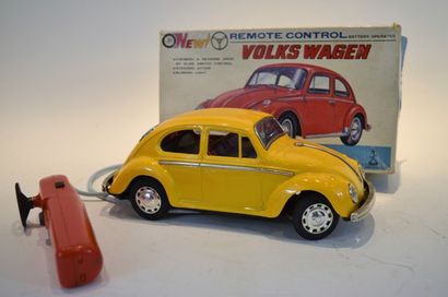 null JAPAN TAYIO, VW COX, in yellow, wire-guided, in box, Lg. 27cm, good conditi...