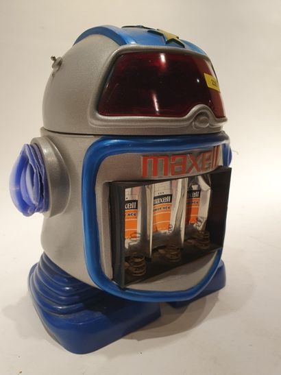 null MAXELL: "ROBOT Battery Tester", '90s... : Red lights are flashing, Works. Slot...
