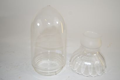 null Set of eight daylight giblets, some in frosted glass.
