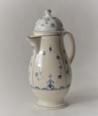 null ANDENNE late 18th century, fine earthenware coffee pot, bulbous shape, with...