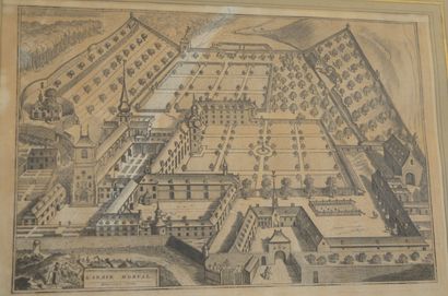 null Gravure de l'abbaye d'Orval par Jacques Harrewyn (1660-1727). Dimensions: 33...