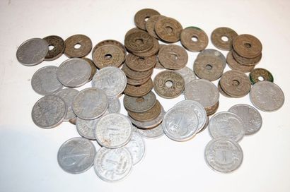 null Lot of 59 French coins from the 20/40s