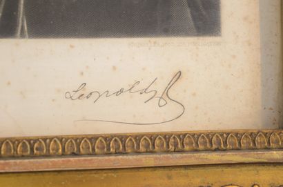 null Portrait de Léopold 1er. Gravure, Bruxelles, 1853, 25è publication, portant...
