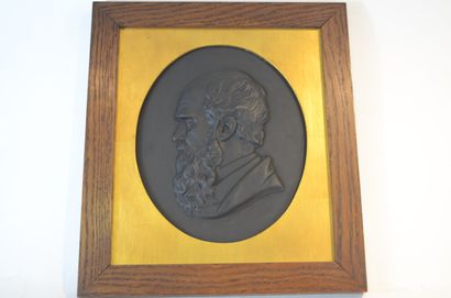 null WOOLNER Thomas (1825-1892): Portrait en médaillon de Charles Darwin (1809-1882),...