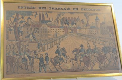 null Image d'Epinal: l'entrée des Français en Belgique, par Pellerin, imprimeur et...