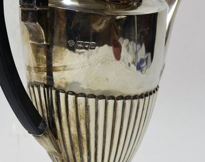 null ENGLISH silver coffee pot, London hallmarks for 1927, Ht. 26.5cm