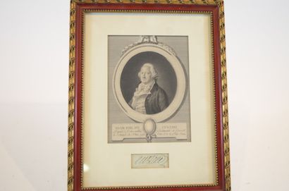 null Portrait de Adam Philippe de Custine (1742-1793), gravure portant la mention:...