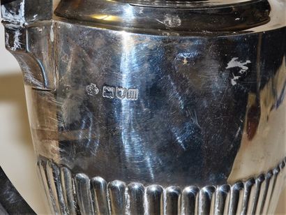 null ENGLISH silver coffee pot, London hallmarks for 1927, Ht. 26.5cm