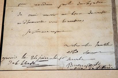 null 
Napoleon Bonaparte, letter signed "Buonaparte artillery officer" June 24, 1790.




Rare...