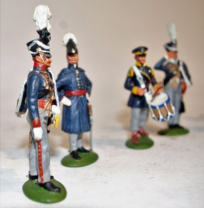 null Various modern productions: 7 Prussian soldiers in 1815, made of lead, very...