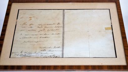 null 
Napoleon Bonaparte, letter signed "Buonaparte artillery officer" June 24, 1790.




Rare...