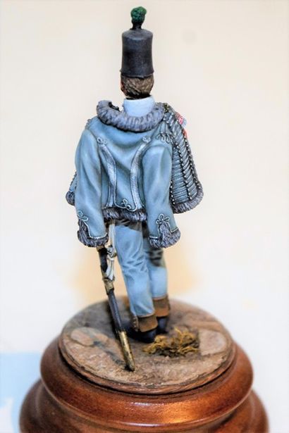 null Figurine d'art : 54Mn, a casual English Hussar, circa 1812, level 5 painting,...