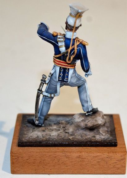 null Art figure 54Mn: an English lancer in difficulty, very nice painting of level...