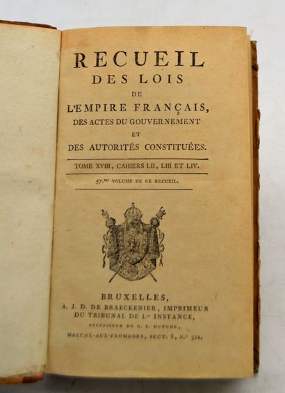  "Recueil des Lois de l'empire Français, des actes du gouvernement et des autorités...