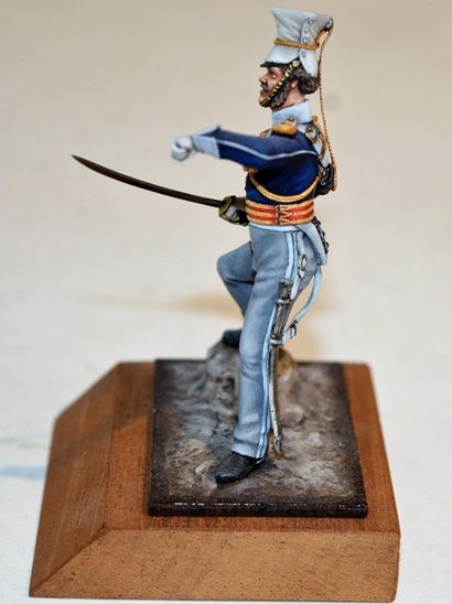 null Art figure 54Mn: an English lancer in difficulty, very nice painting of level...