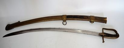 null Mounted hunter's sword of the imperial guard (hussar).

Basanne covered handle...