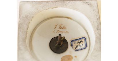  BRUXELLES époque Frédéric Faber début XIXe, , grand vase ovoïde en porcelaine dure...