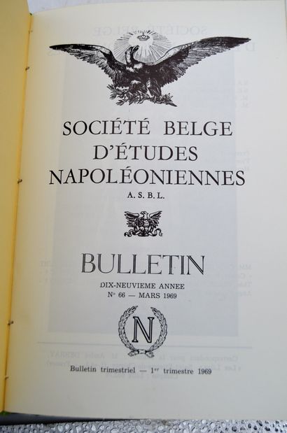  Bulletin de la société Belge d'études Napoléoniennes, de 1950 à 1975. 5 volumes...