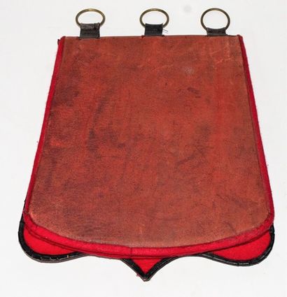 null Officer's sabretache of the Imperial Guard of the Second Empire. Leather and...