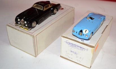 null (2) 1 MINI RETRO, Bugatti type 50s by Saoutchik in black resin and 1 JOHN DAY,...