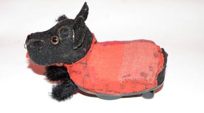 null Schuco: mechanical Scottish terrier. Marked on the reverse: Made in US zone...