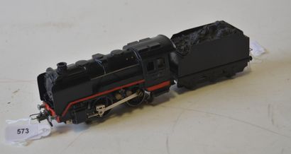 TRIX TRIX Express, ref 20052, locomotive 020, 1950s, black, tender black, 2 axles,...