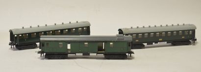 TRIX TRIX EXPRESS, three-car train, 4 axles, green, 22cm:

- 20162, 1 & 2nd class,...
