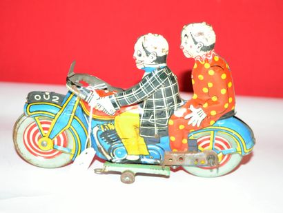 METTOY, England: Motorcycle with circus clown...