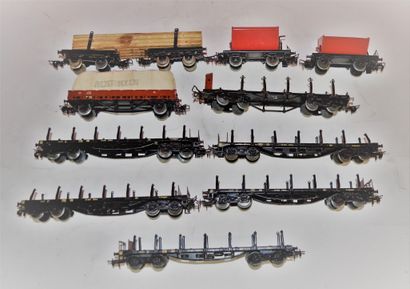 MARKLIN MÄRKLIN (10) freight cars from the 50s and 60s, includes:

- 6x 4 axle rangers,...