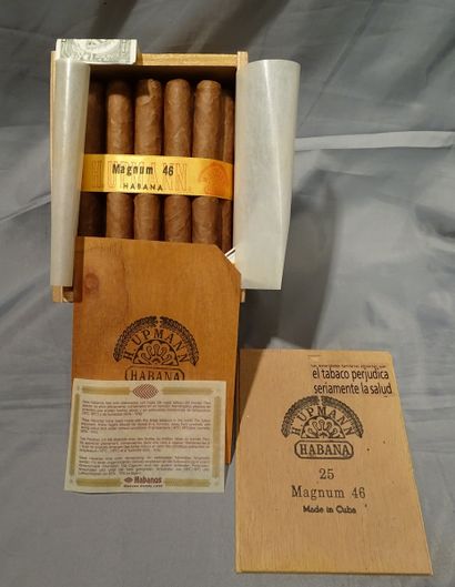 null Collection: cigar H UPMANN, Habana Cuba, 25 cigars MAGNUM 46, in wooden box