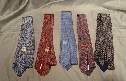 null Fashion: HERMES (5) ties in different patterns