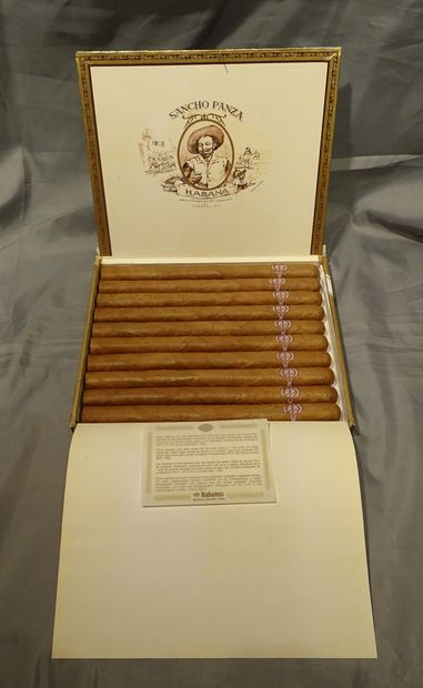 null Collection: cigar SANCHO PANZA, Cuesta y Cia, HABANA, 10 cigars, in wooden ...