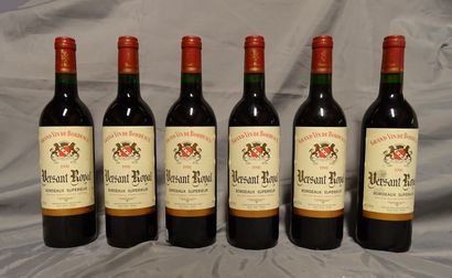 null Wine: (6) Bottles Bordeaux Versant Royal 1998 appellation Bordeaux Supérieur...