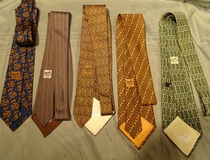 null Fashion: HERMES (5) ties in different patterns