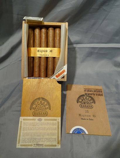 null Collection: cigar H UPMANN, Habana Cuba, 25 cigars MAGNUM 46, in wooden box