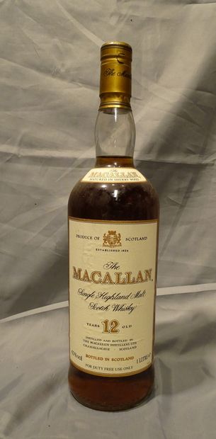 null WINE: MACALLAN - Single Highland Malt Scotch Whisky - years 12 old - 43% vol...