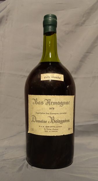 null WINE: ARMAGNAC, pot, -Folle Blanche-, Domaines Boinguères, Léon Lafitte owner,...