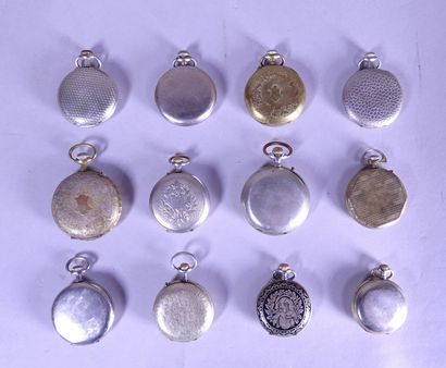 null Jewelry: silver plated pocket watches with winding movement (12) (Ds l'état)...