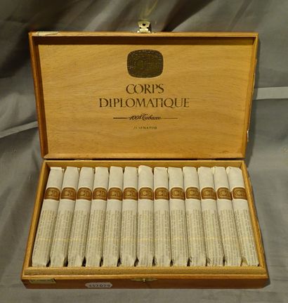 null Collection: DIPLOMATIC BODY, 25 senator cigars, in wooden box