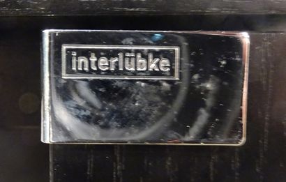 null Meuble vintage: Meuble TV + meuble radio Interlubke en frêne teinté noir H:103...