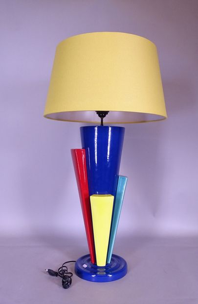 null Lamp: Ceramic lamp MEMPHIS Design *CHATAIN F.* (François) (20th/21st century)...