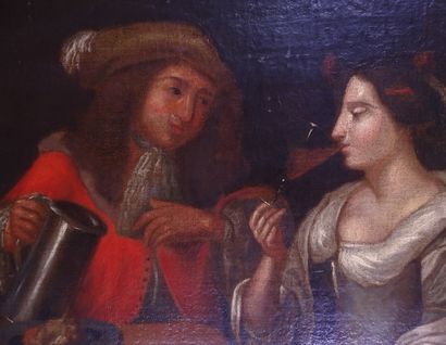 null HST painting on canvas -Wedding scene- anonymous 17th century English school...