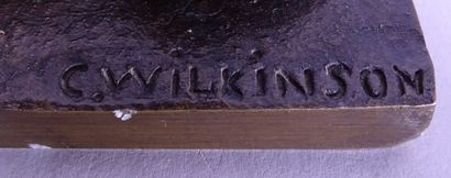 null Sculpture: Bronze patine brune -2 lévriers- signé *WILKINSON C.* (Charles A.)...