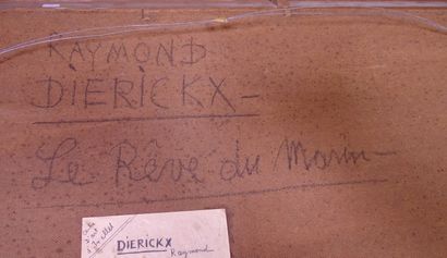null Tableau HSP -Le rêve du marin- signé *DIERICKX R.* (Raymond) (Uccle 1904 - 1959)...