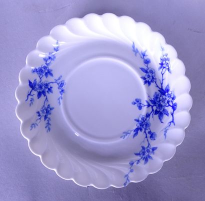 null Ceramics (26) coffee and dessert service in porcelain HAVILAND Limoges blue...