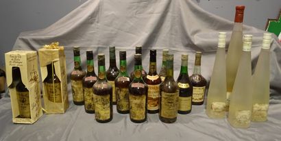 null Wine: (18) bts of various alcohols including armagnac, cognac, cider brandy,...